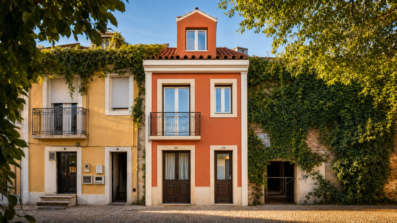 Façade historique rénovée - Setúbal