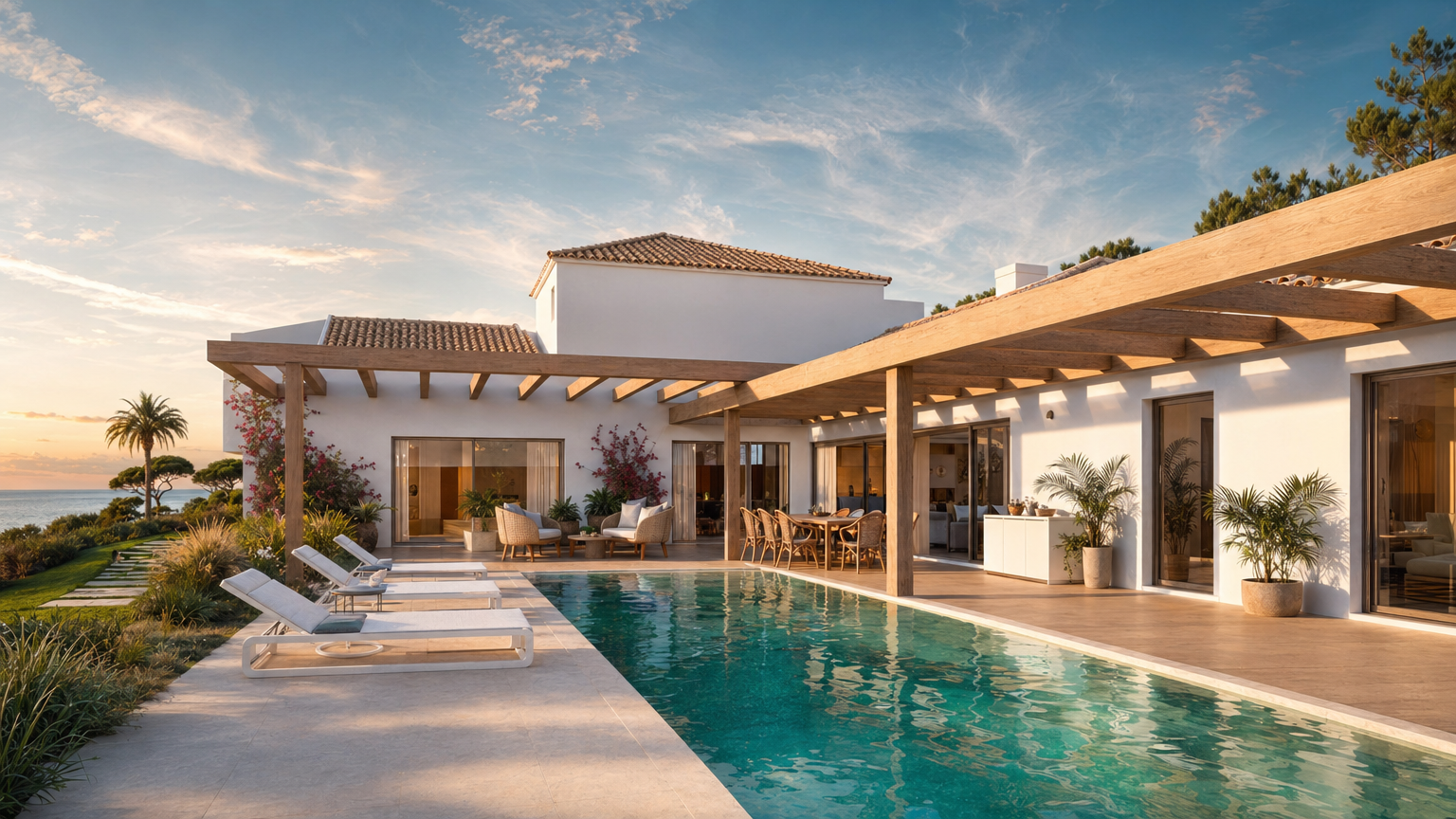 Villa de luxe avec piscine et pergola